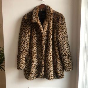 Zara Faux Fur Leopard Coat